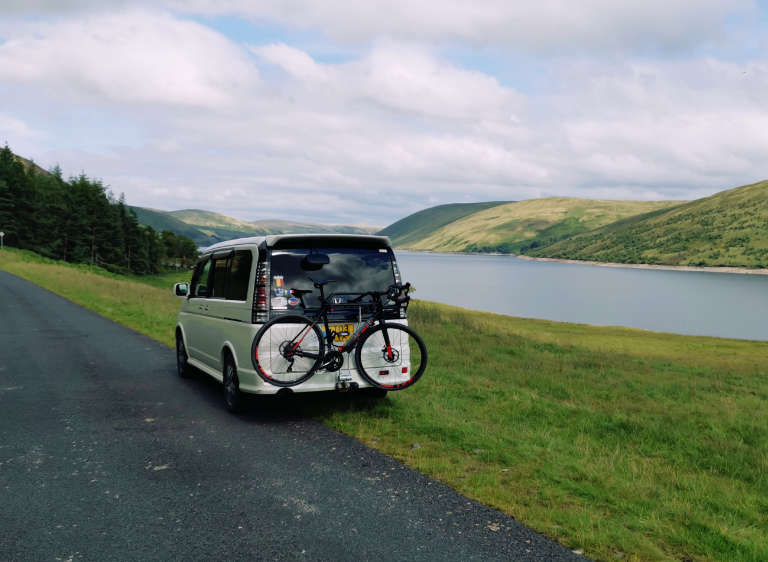 bike rack for campervan, campervan cycle carrier, bike packing holiday scotland
