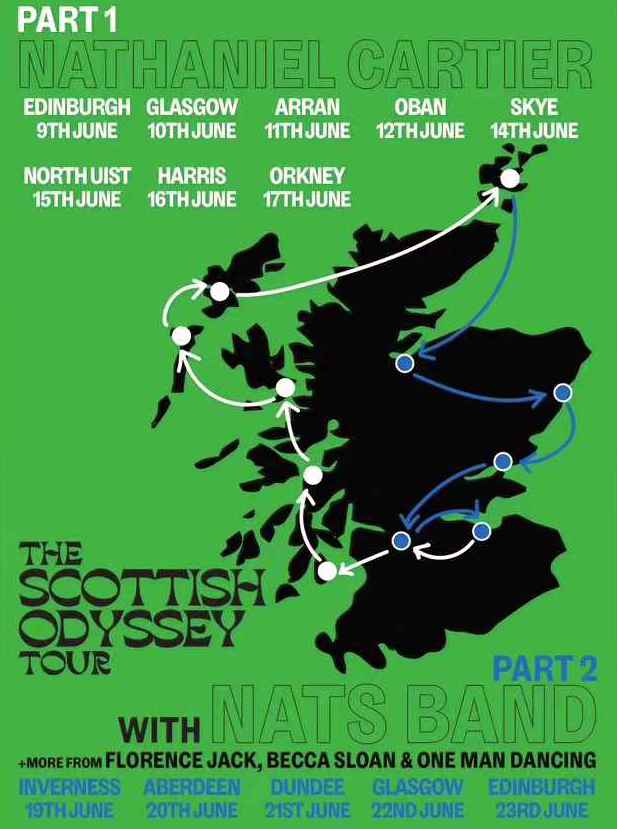 The Scottish Odyssey Tour, Route Map